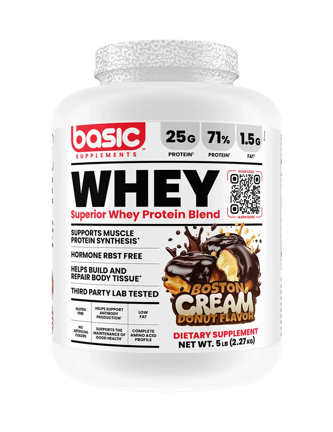 Basic Supplements Whey Protein Blend High-Quality Muscle Recovery Support Powder 5lb - Image 4