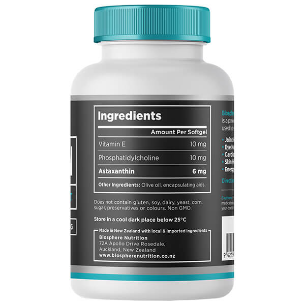 Biosphere Astaxanthin 6mg 60 Capsules - Image 2