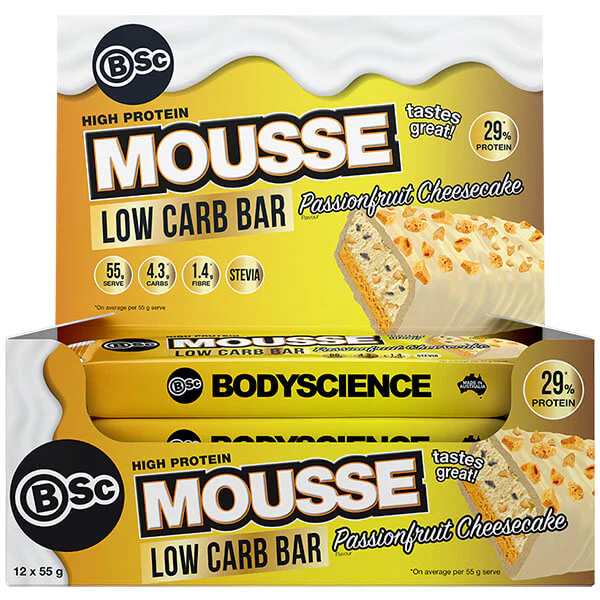 BSc Body Science High Protein Low Carb Mousse Bar 55g x12 - Image 4