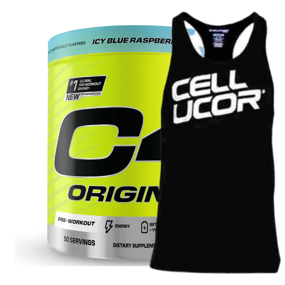 Cellucor C4 Original Pre Workout 50 serve + FREE STRINGER SINGLET ( Only Large Size )