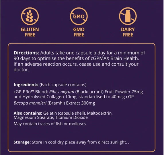 cGPMAX Brain Health Supplement (3x bottles in a branded box) - Image 5