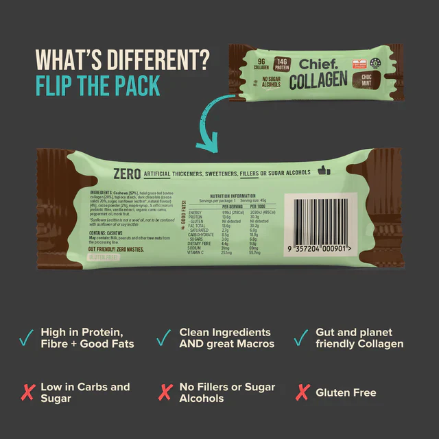 Chief Collagen Protein Choc Bar (12 bars) - Image 17