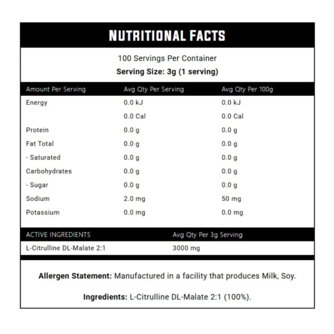 Nexus Sports Citrulline Malate 300g (100 serves) - Image 3