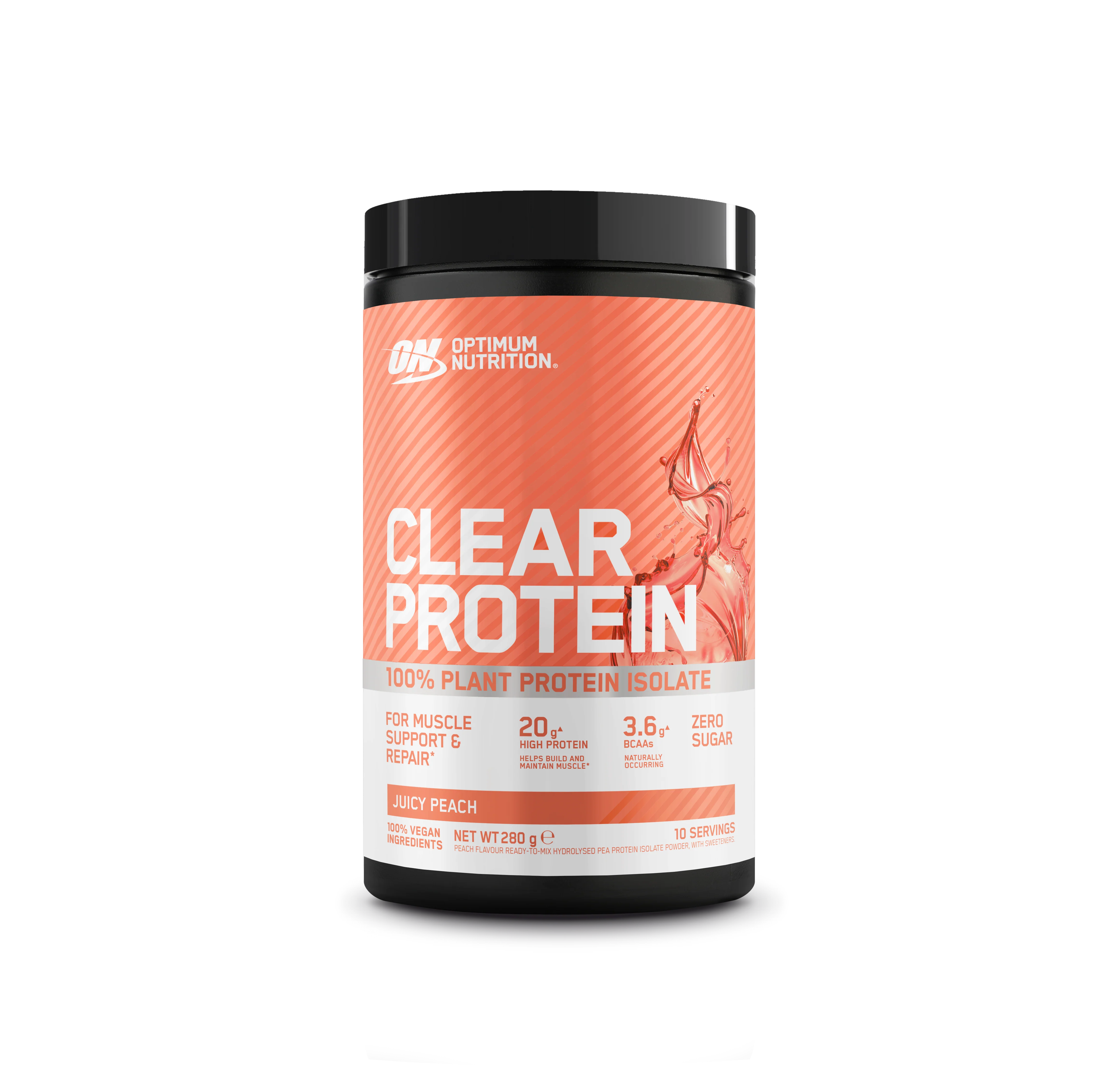 Clear Protein 100% Plant Protein Isolate Powder Refreshing Vegan 280g 10 Servings