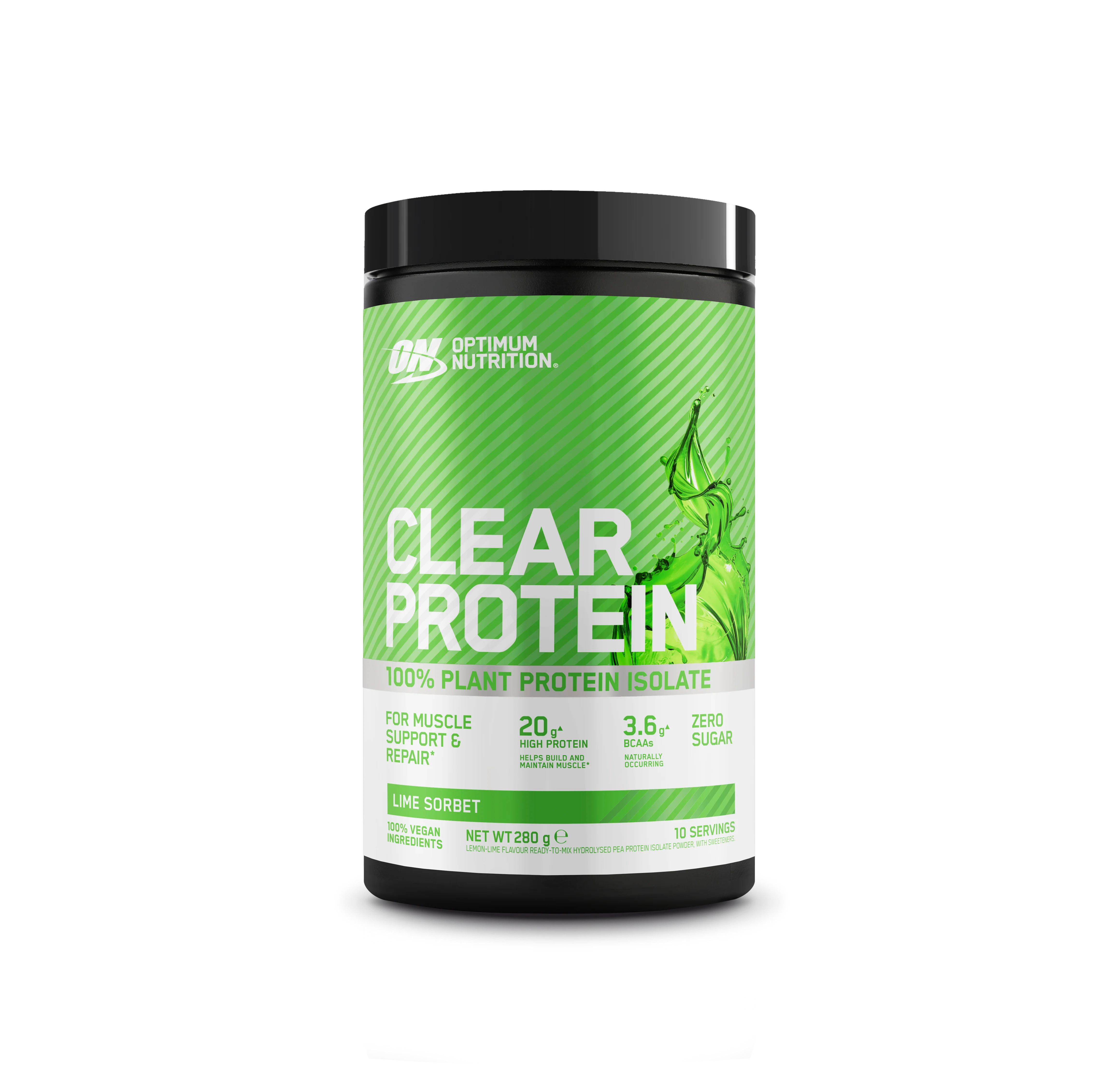 Clear Protein 100% Plant Protein Isolate Powder Refreshing Vegan 280g 10 Servings - Image 2