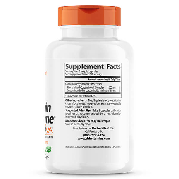 Doctor's Best Curcumin Phytosome Featuring Meriva 180 Veggie Caps - Image 3