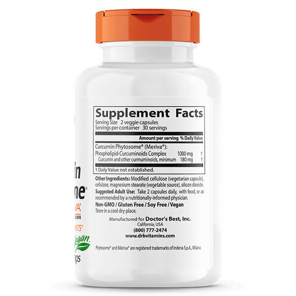 Doctor's Best Curcumin Phytosome Featuring Meriva 60 Veggie Caps - Image 2