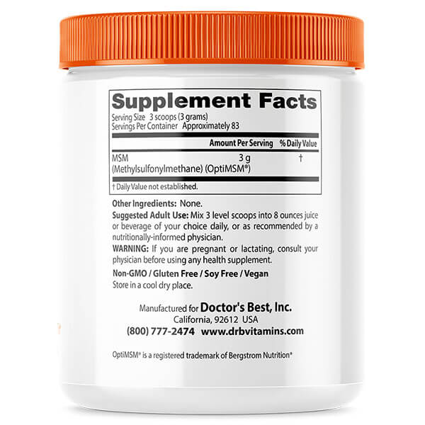 Doctor's Best MSM Powder 250g - Image 2
