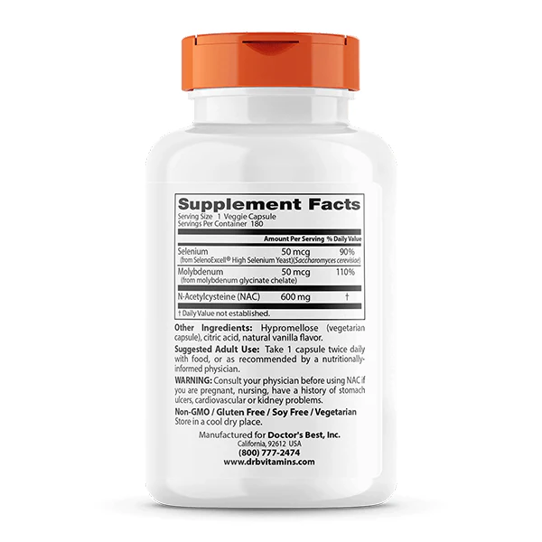 Doctor's Best NAC Detox Regulators 180 Caps - Image 2