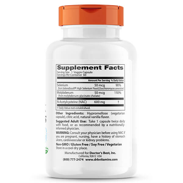 Doctor's Best NAC Detox Regulators 60 Caps - Image 2