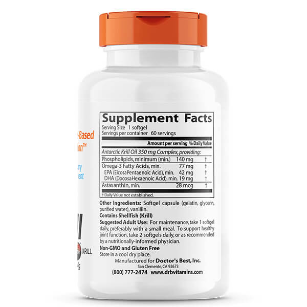 Doctor's Best Real Krill 350mg 60 Softgels - Image 2