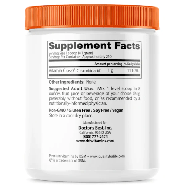 Doctor's Best Vitamin C with Q-C 250g - Image 3