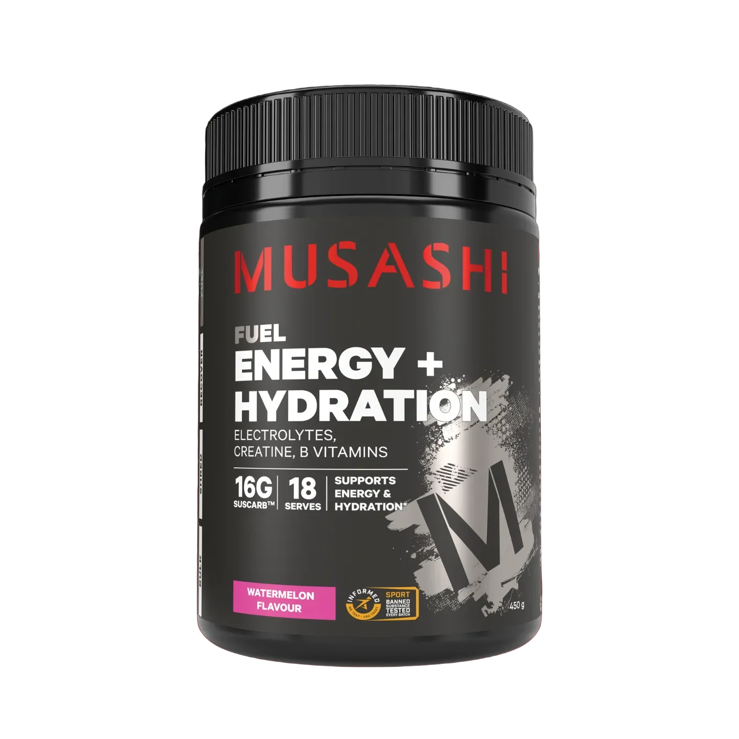 Musashi Energy + Hydration Powder 450g - Image 2