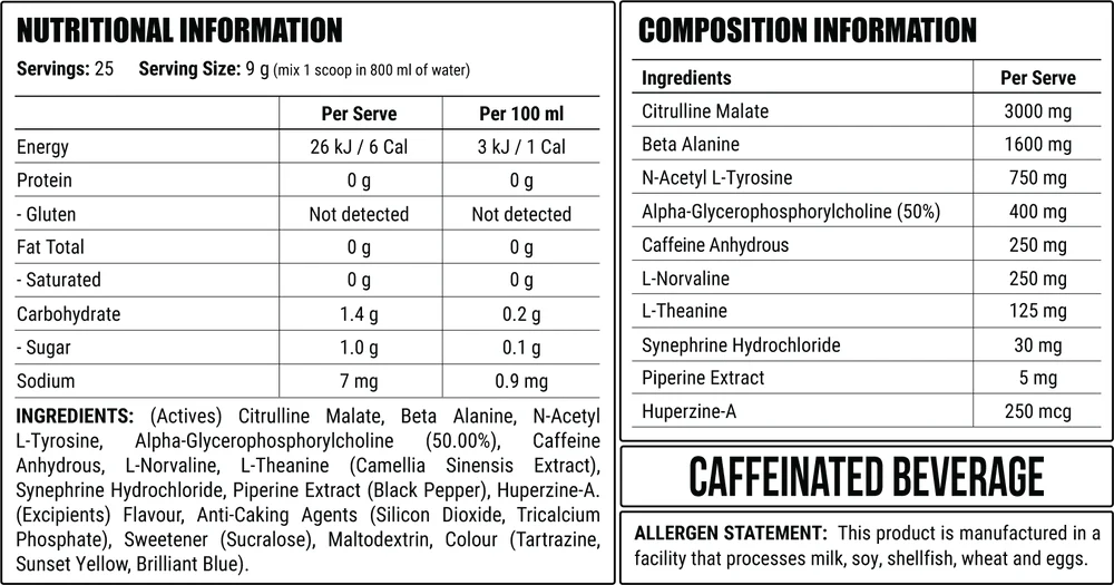Faction Labs Disorder Pre Workout - 25 Serves for Ultimate Energy Boost - Image 2