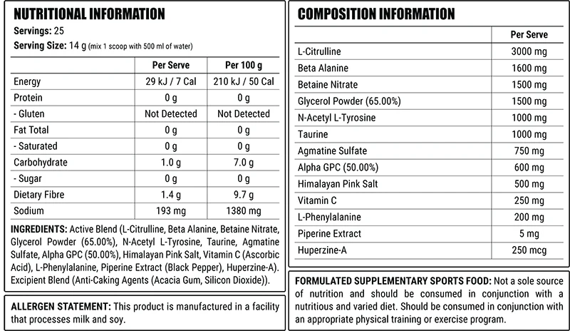Faction Labs Disorder Pump Non‑Stim Pre‑Workout 400g - Image 4