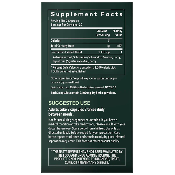 Gaia Herbs Astragalus Supreme 60 Caps - Image 3