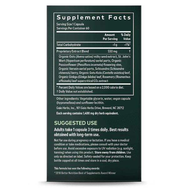 Gaia Herbs Emotional Balance 60 Caps - Image 3