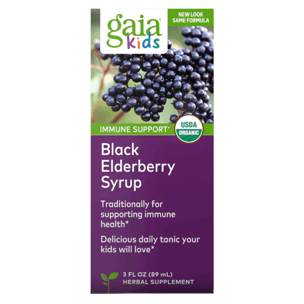 Gaia Herbs GaiaKids Black Elderberry Syrup 89ml - Image 2