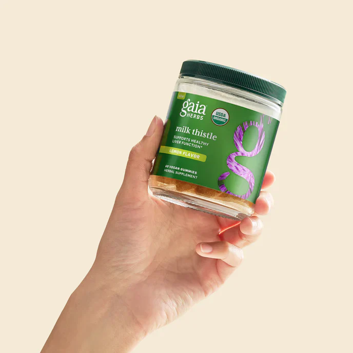 Gaia Herbs Milk Thistle Liver Support Gummies 60-Count Potent Extract - Image 3