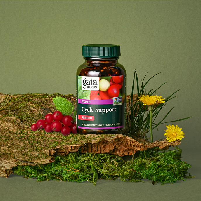 Gaia Herbs Period Cycle Support 60 Capsules for Hormone Balance - Image 2
