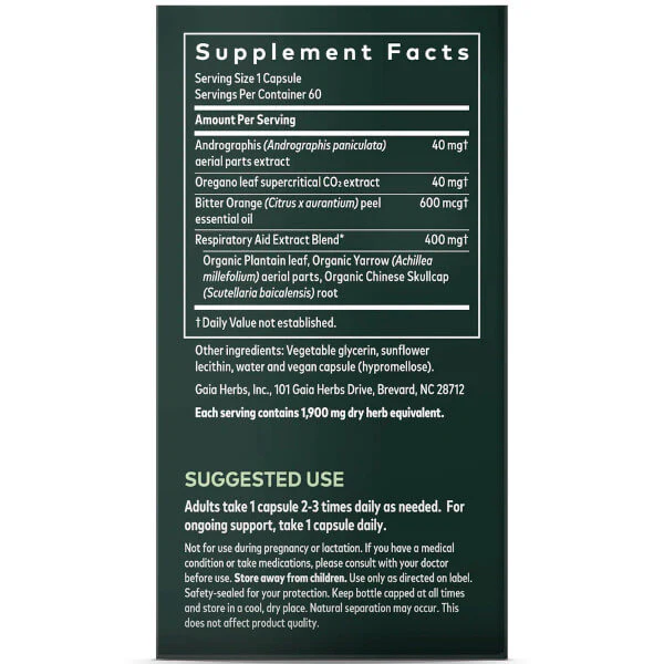 Gaia Herbs Sinus & Lung Supreme 60 Caps - Image 3