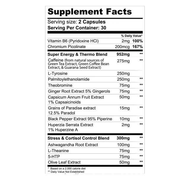 Gaspari Detonate DTN8 60 Caps - Image 3