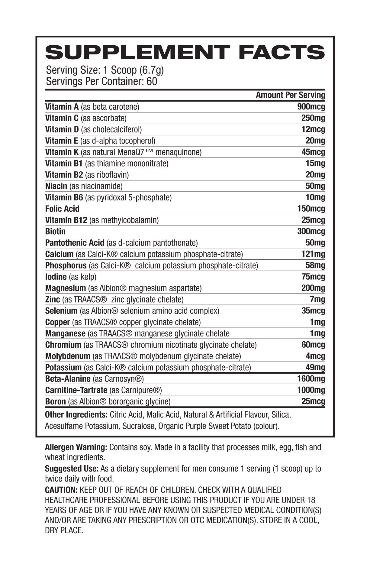 Gaspari Nutrition Anavite 180 Tabs - Image 2