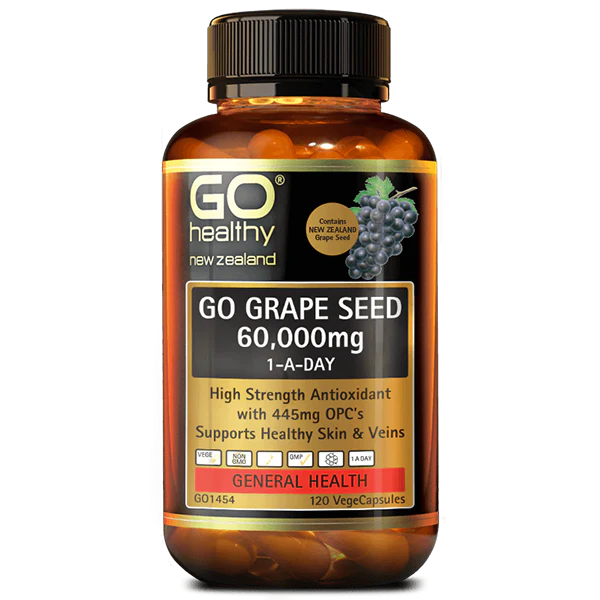 Go Healthy Go Grape Seed 60,000mg 120 Veggie Caps