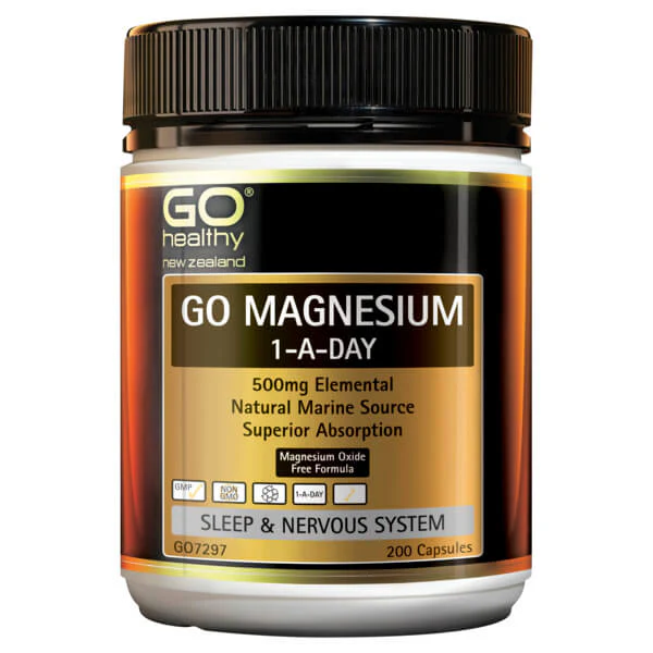 Go Healthy Go Magnesium 1-A-Day 500mg 200 Capsules - Image 2