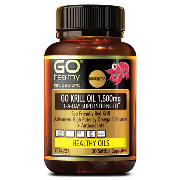 Go Healthy Go Krill Oil 1500mg 1-A-Day 30 Caps