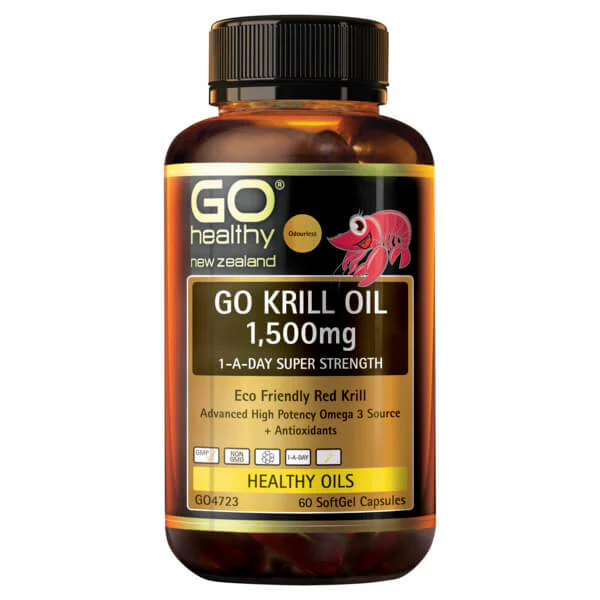 Go Healthy Go Krill Oil 1500mg 1-A-Day 60 Caps