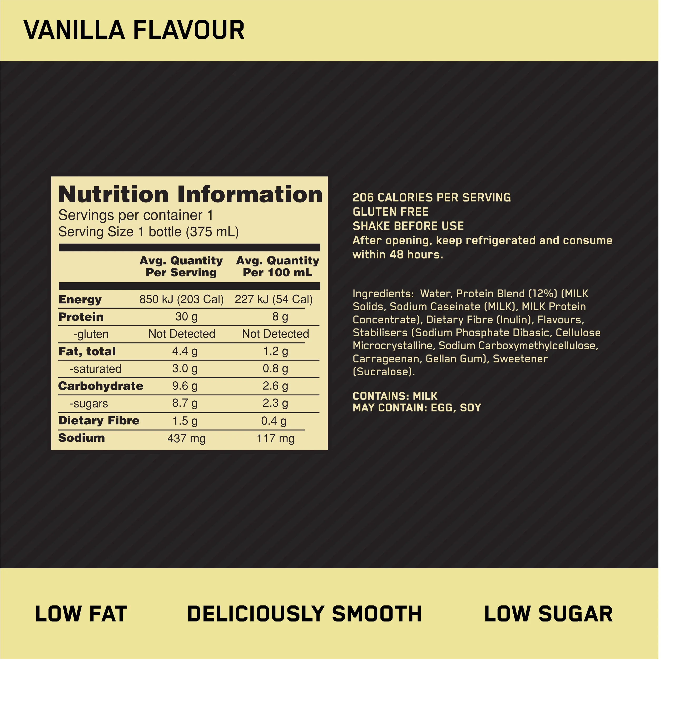 Optimum Nutrition High Protein Shake Ready To Drink 30g 12 Pack - Image 4