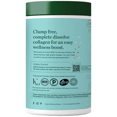 Great Lakes Wellness Sustainable Marine Collagen Peptides 227g - Unflavoured - Image 2