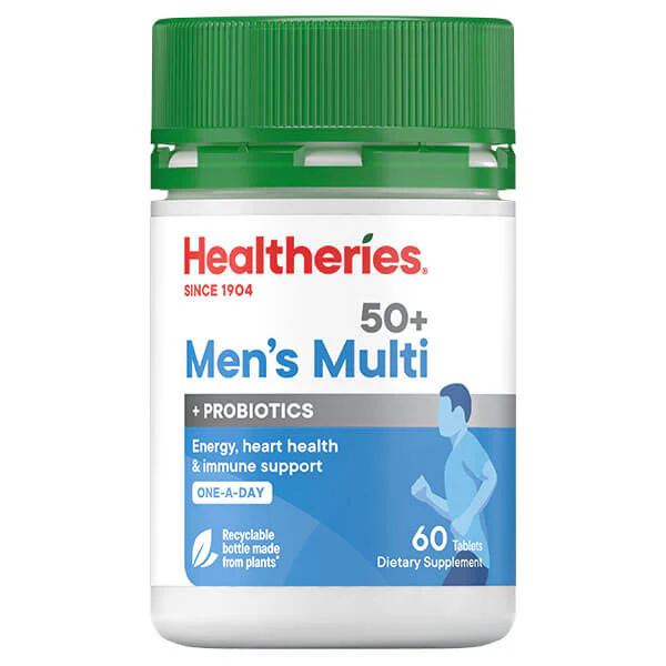 Healtheries 50+ Men's One-A-Day with Probiotics 60 Tablets
