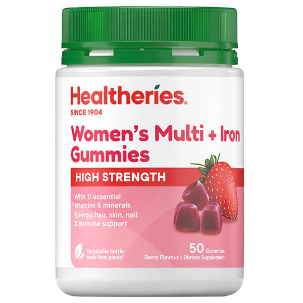 Healtheries Adult High Strength Women's Multi + Iron Gummies x50