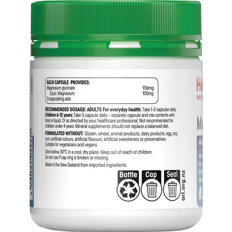 Healtheries Magnesium Glycinate 100 Capsules - Image 3