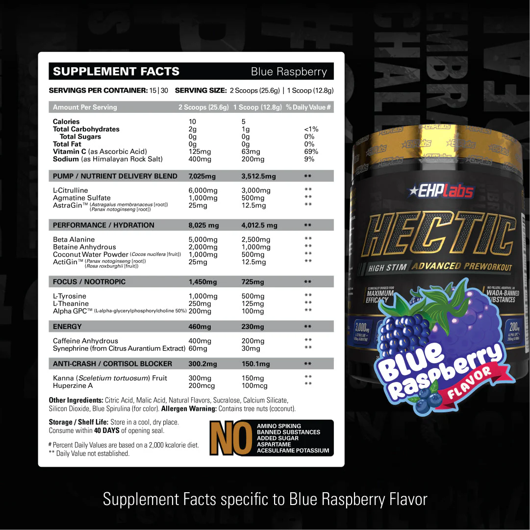 EHP labs HECTIC Pre-Workout - Image 4