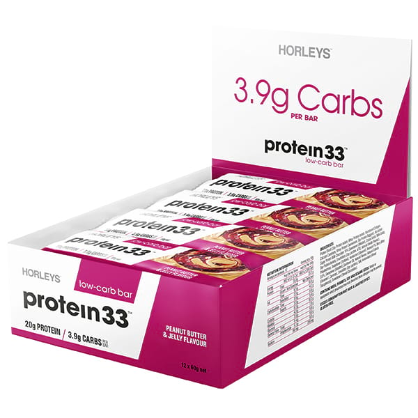 Horleys Protein 33 Low-Carb Bars Box of 12 - Image 4