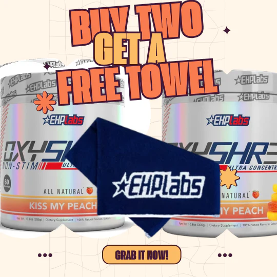 I see double deal - 2 x EHPLabs OxyShred Non-Stim 60 Serves with EHP Labs workout towel