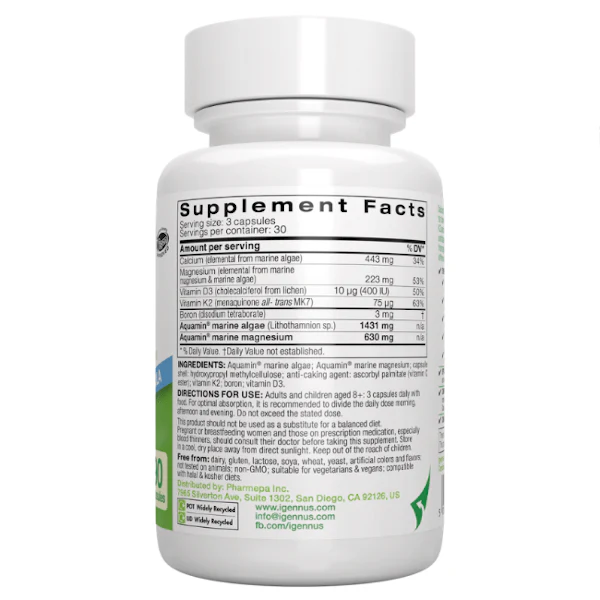 Igennus Calcium & Magnesium Complex 90 Caps - Image 2
