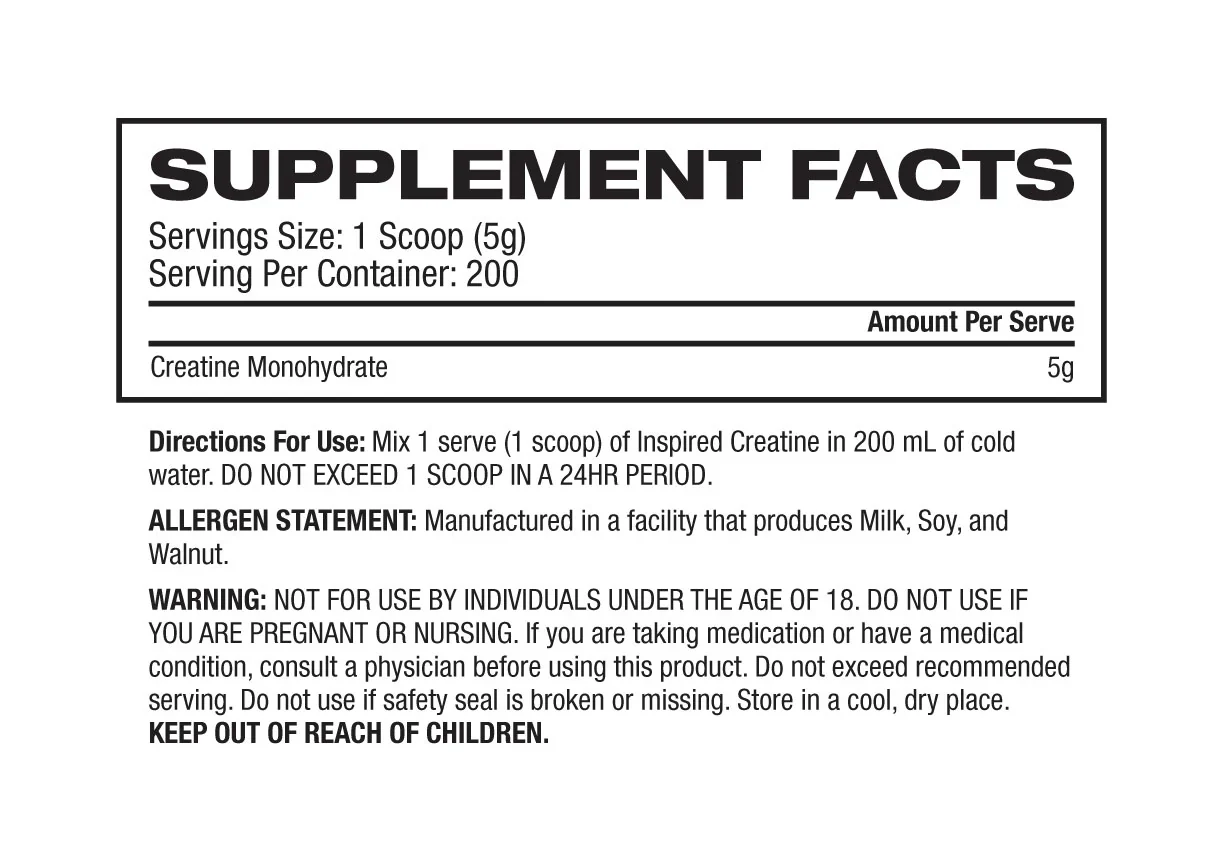 Inspired Creatine Unflavoured - Image 3