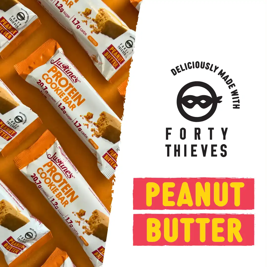 Justine's Protein Cookie Bar Forty Thieves Peanut Butter 60g - Image 3
