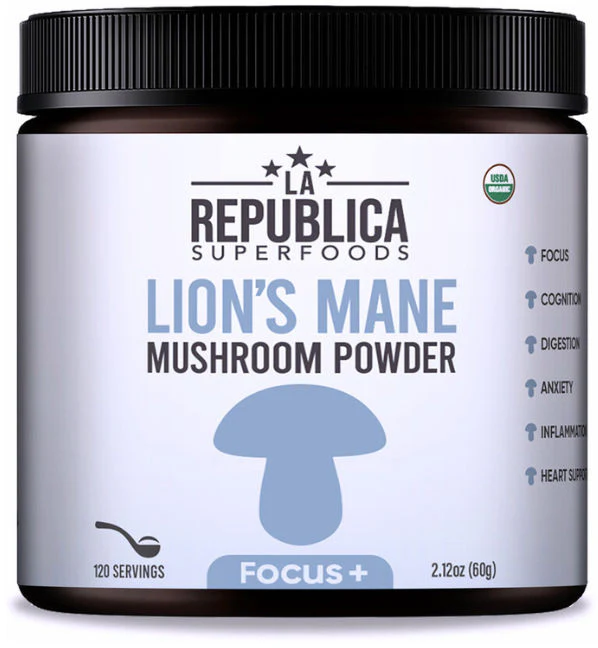 LA Republica Superfoods Lion's Mane Mushroom Powder 60g - Image 2