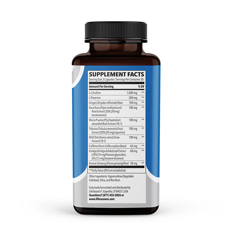 LifeSeasons Nitro-T Nitric Oxide Support Capsules 90-Pack Daily Performance - Image 3