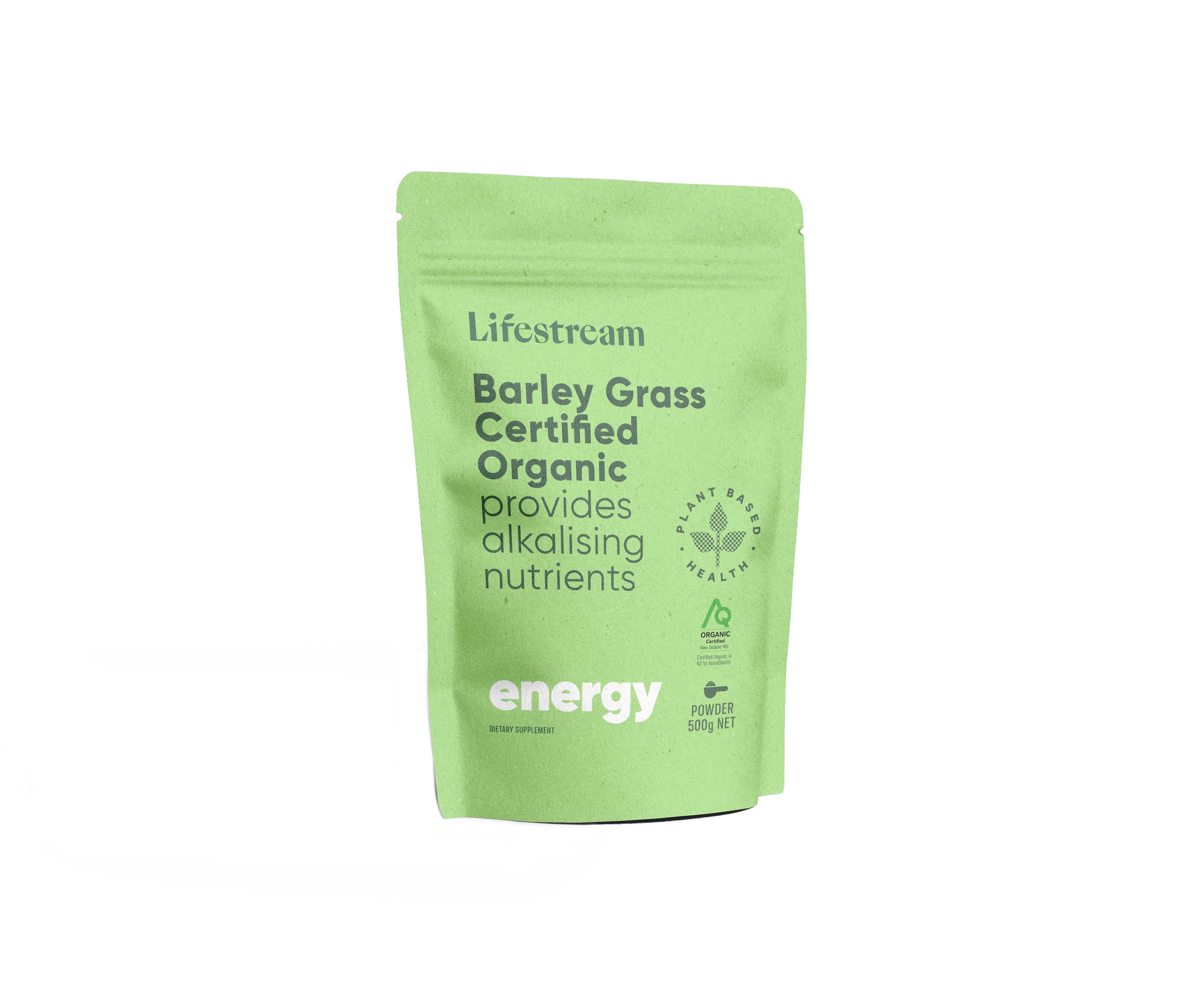 Lifestream Certified Organic Barley Grass Powder 500g Nutrient-Rich Superfood Supplement