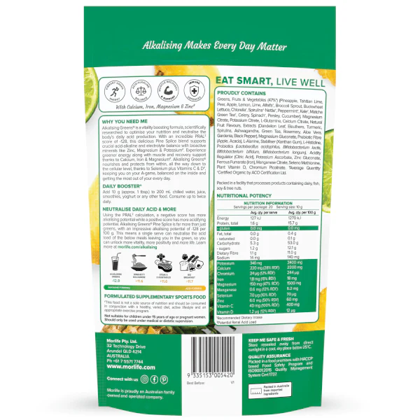 Morlife Alkalising Greens 200g - Image 6