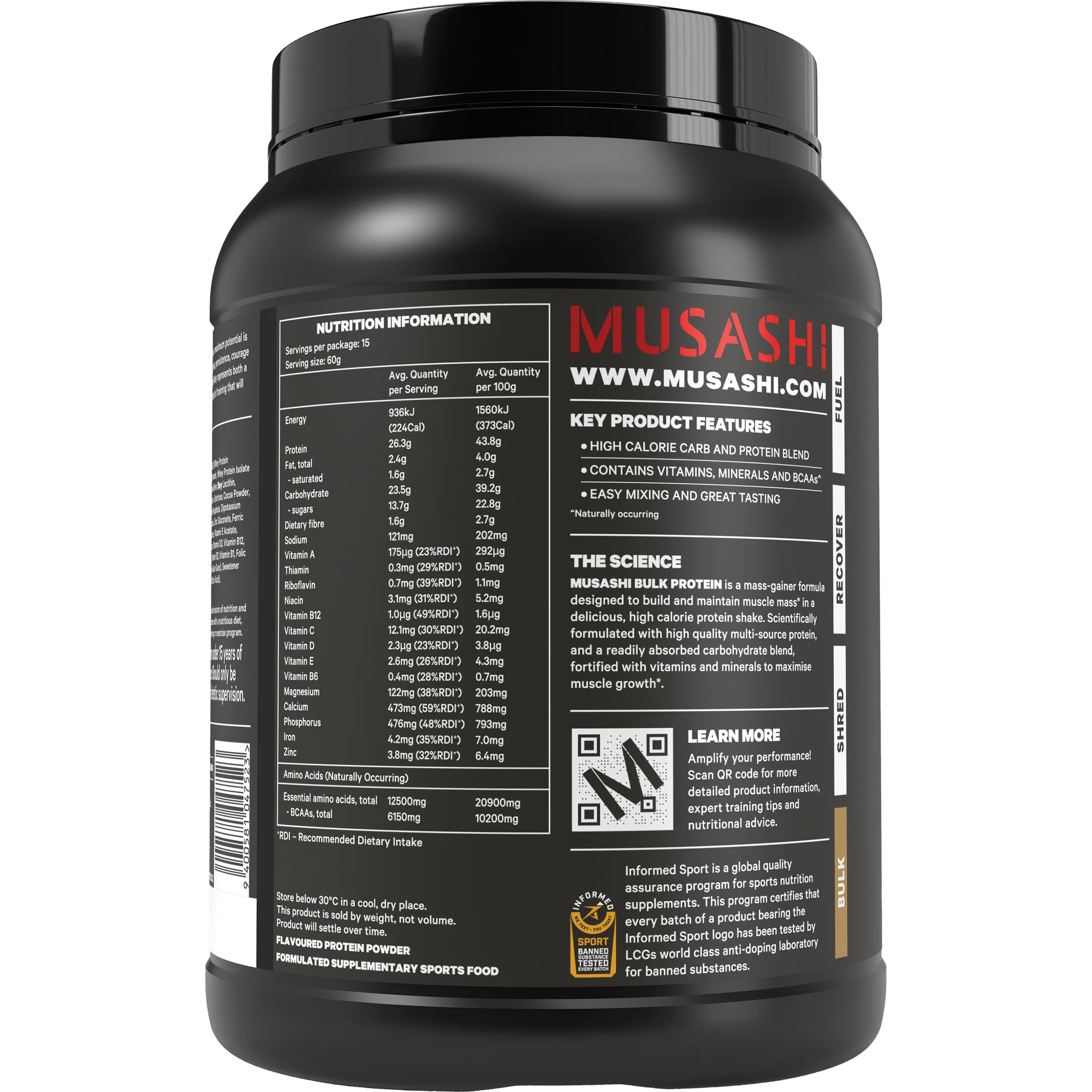 Musashi Bulk Protein 900g - Image 5