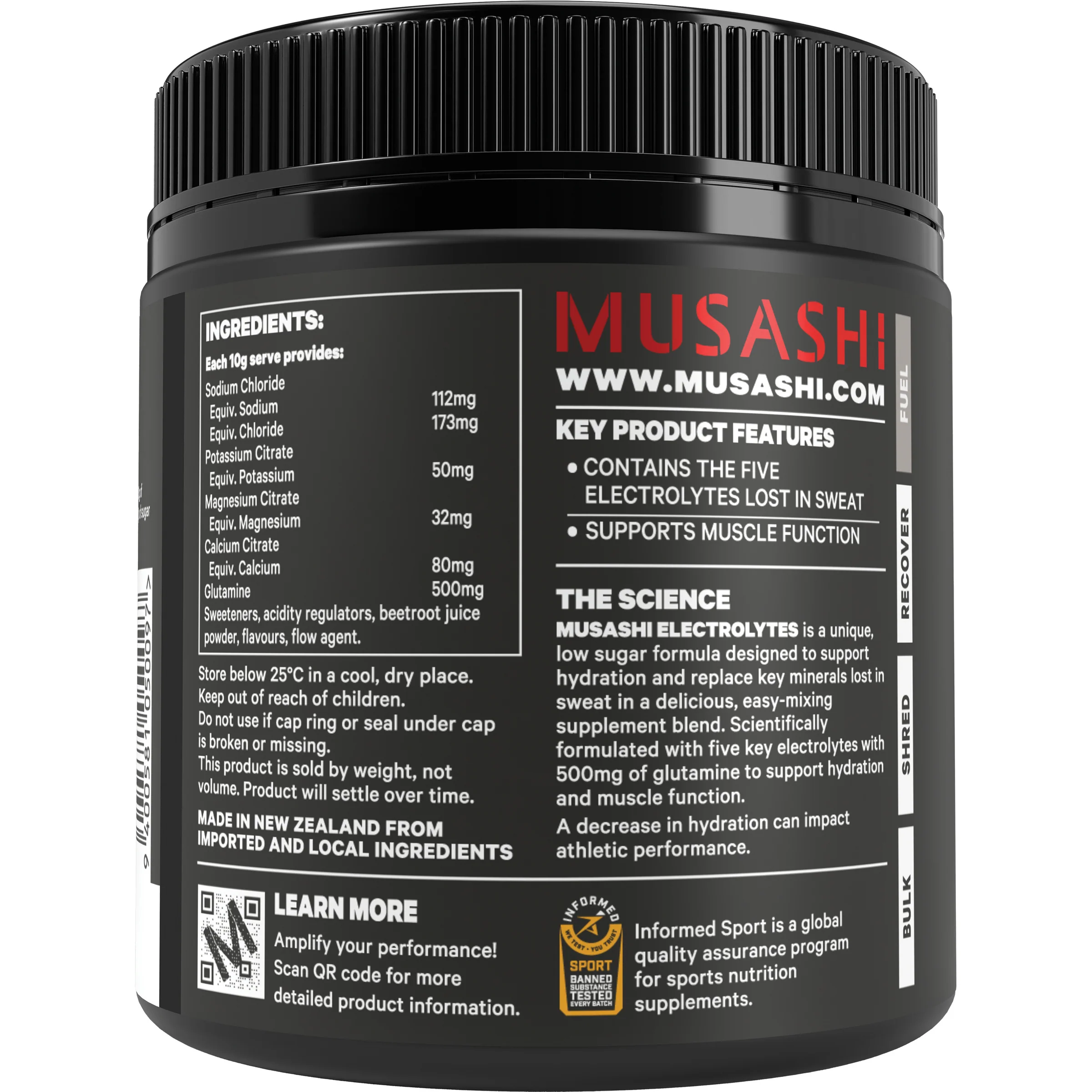 Musashi Electrolytes 300g - Image 2