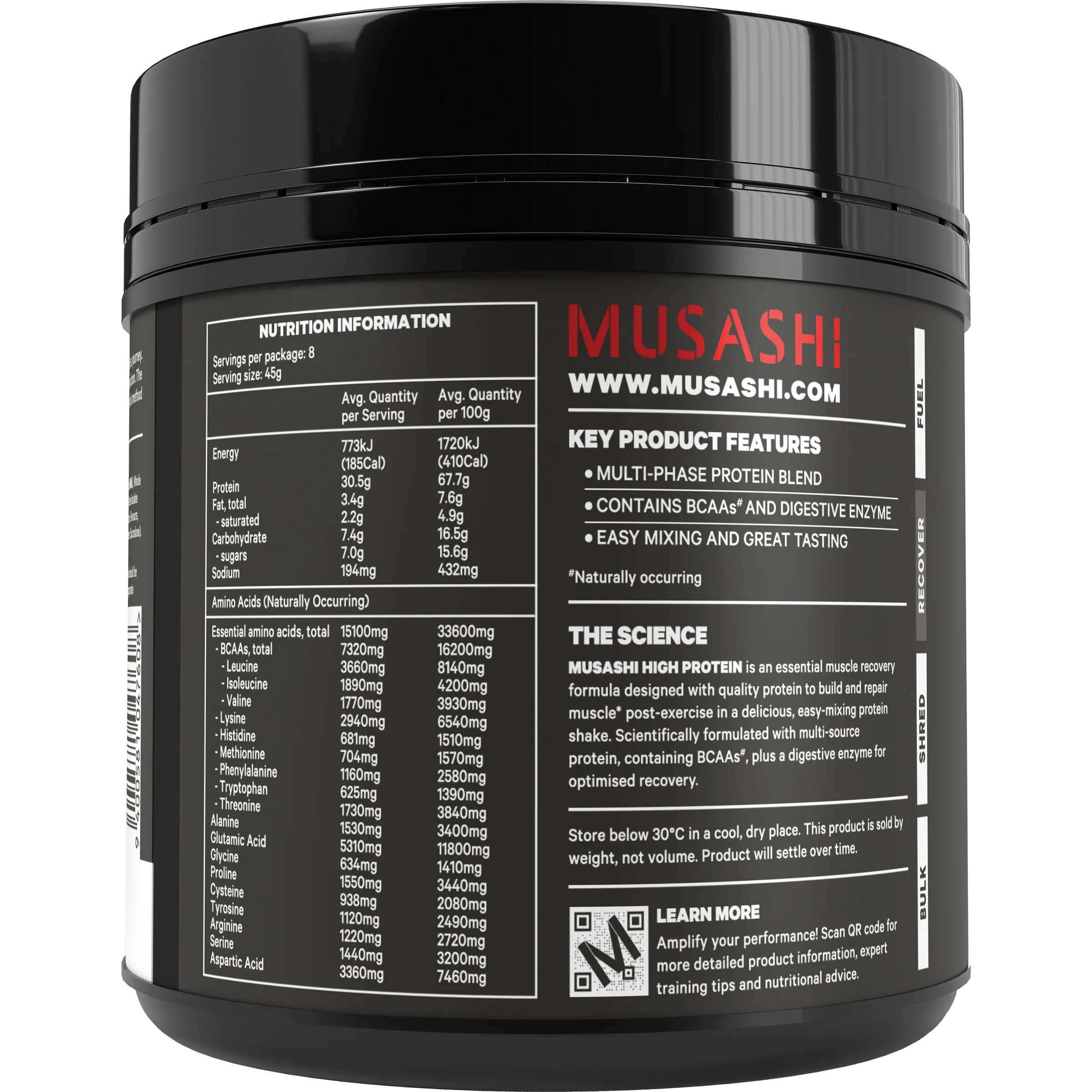 Musashi High Protein 375g - Image 5