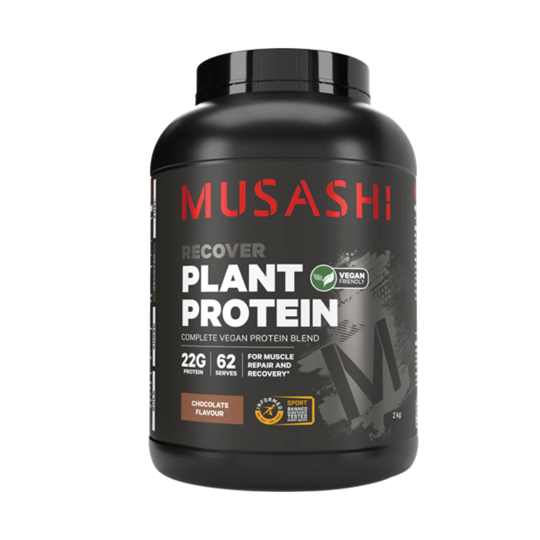 Musashi Plant Protein 2kg + FREE Healtheries Vitamin C 1000mg 100 Chewable Tablets - Image 2